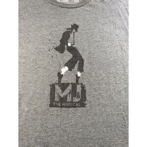 MJ The Musical T Shirt Mens Large Michael Jackson Broadway Graphic Tee Gray